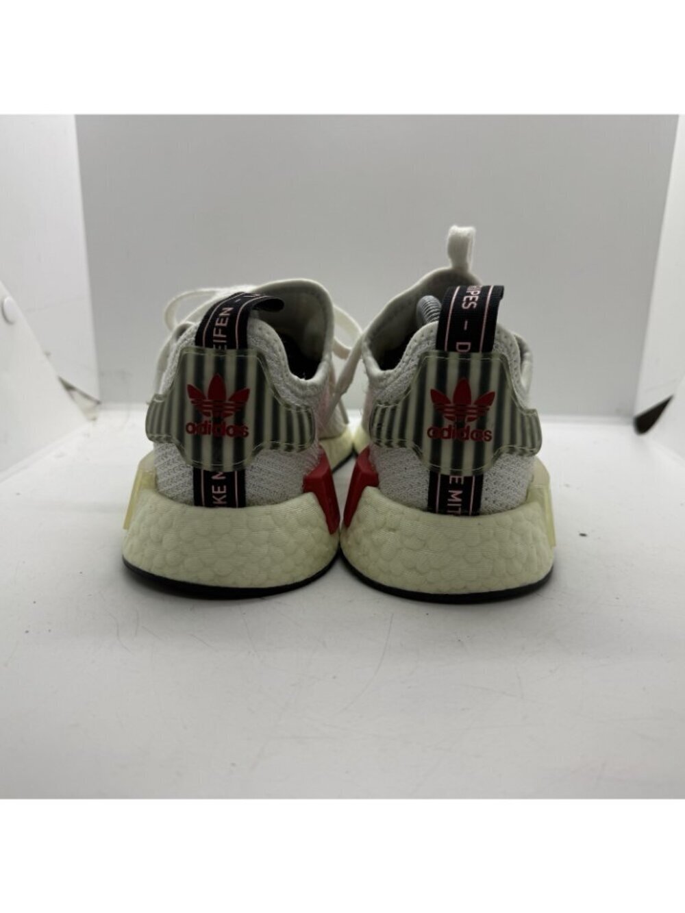 Adidas Womens NMD_R1 White True Pink Hologram Sz 7 FZ3777 Athletic Running Shoes - Picture 4 of 7